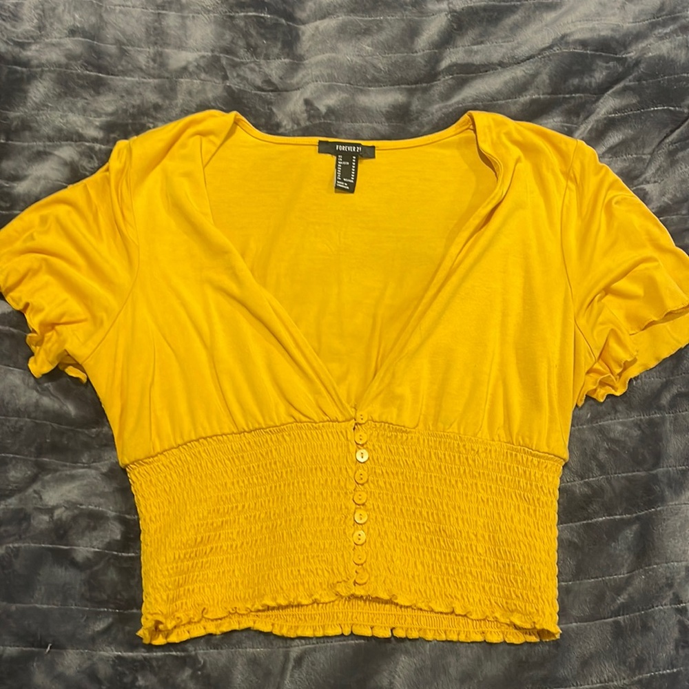 Forever 21 yellow crop